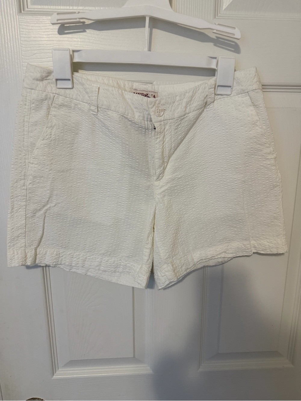 Merona White Textured 100% Cotton Women's Shorts